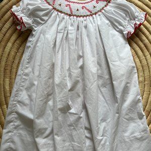 Petit Bebe Smocked Christmas Dress